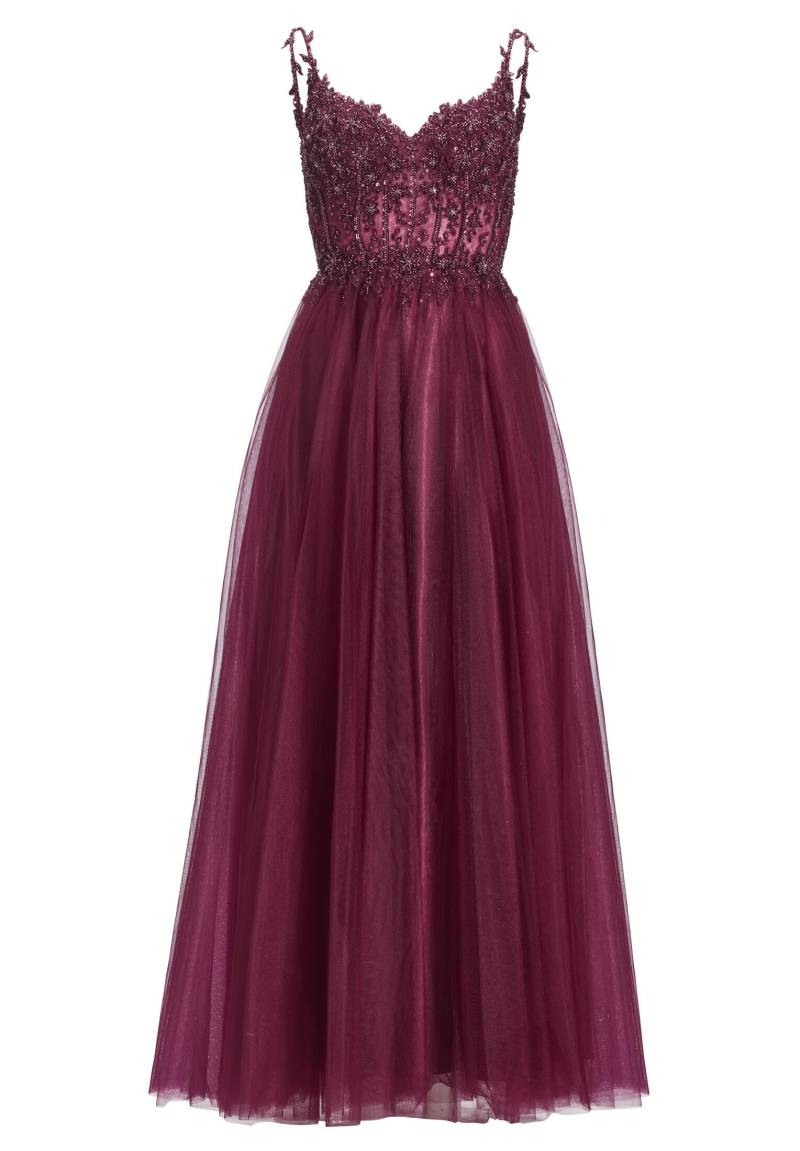 hey kyla - Ausgestelltes Tüllkleid mit Stickerei mulberry - Gr. - 34 von hey kyla