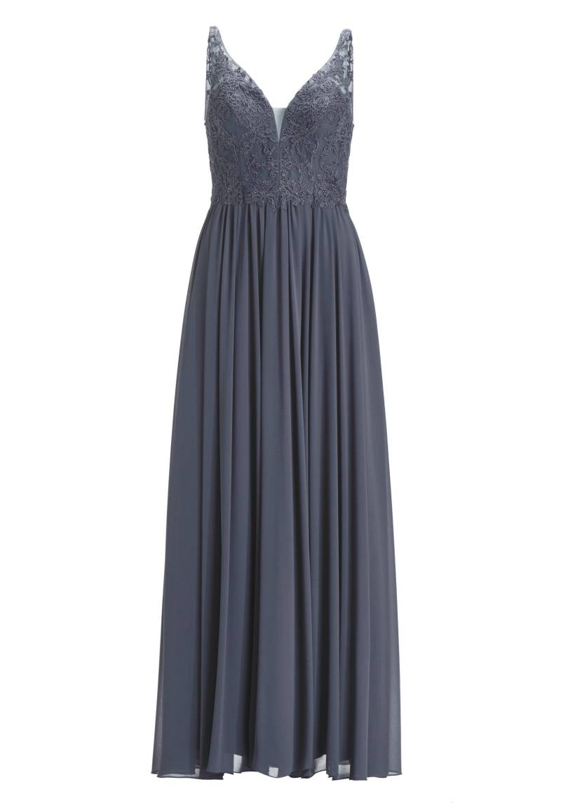 hey kyla - Chiffonkleid mit Spitzenstickerei indigo grey von hey kyla