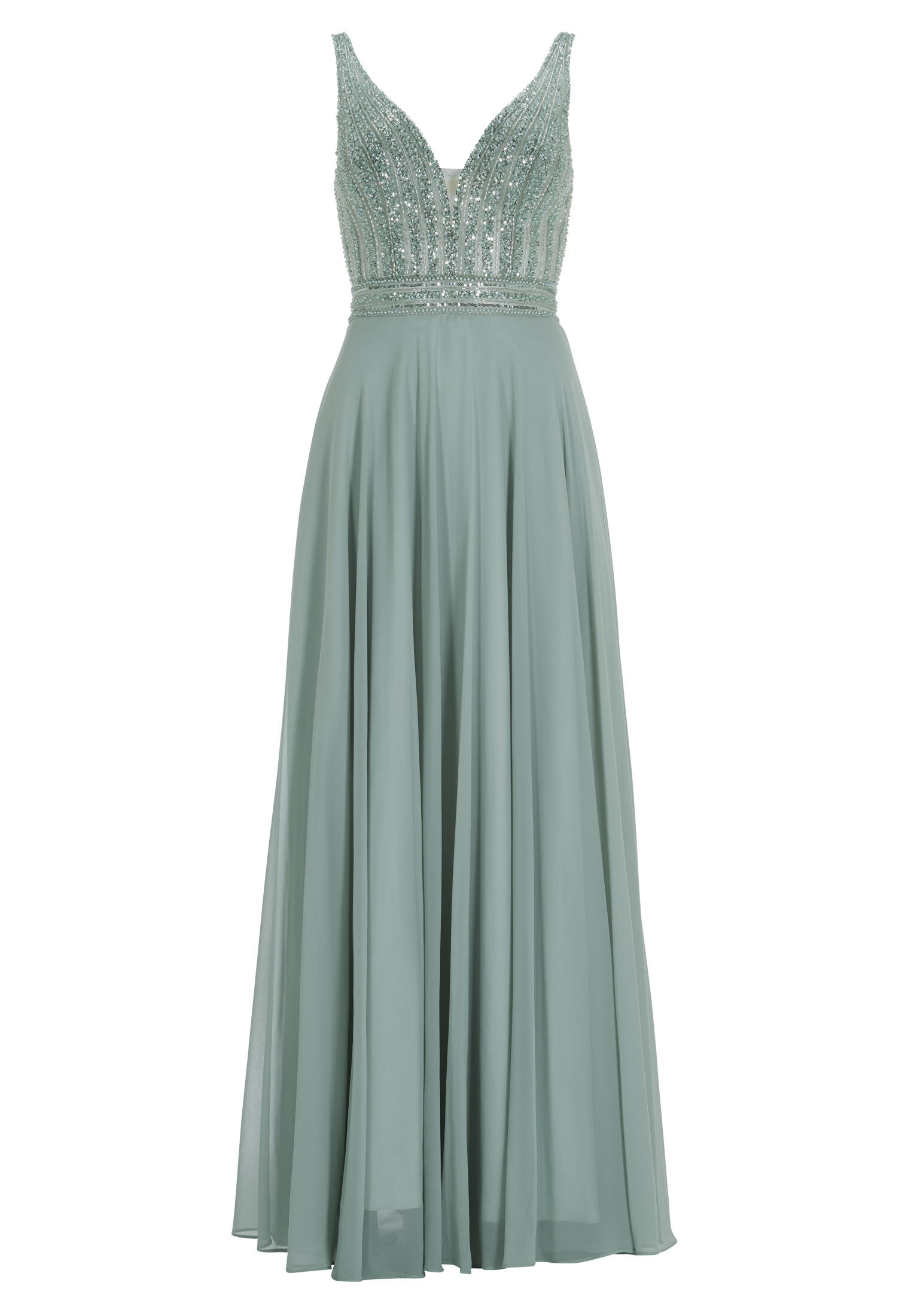 hey kyla - Chiffonkleid mit feiner Stickerei mint ice - Gr. - 34 von hey kyla