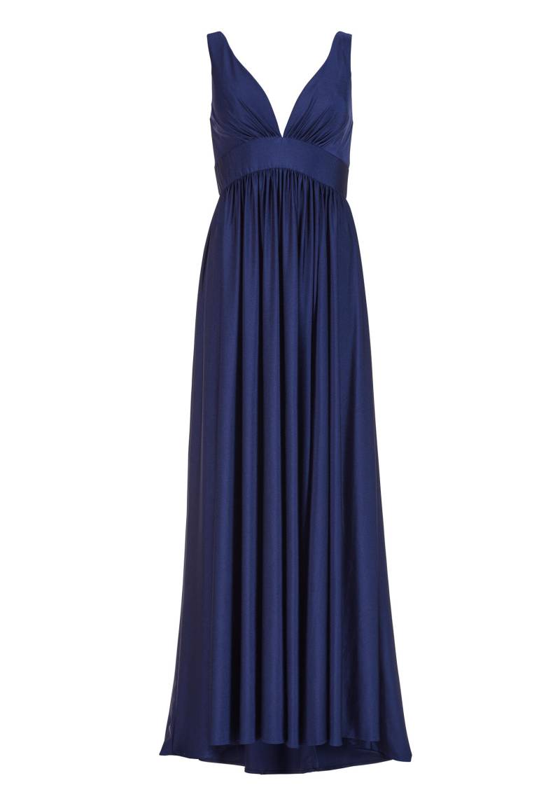 hey kyla - Empire Abendkleid aus Jersey mit Beinschlitz navy - Gr. - 42 von hey kyla
