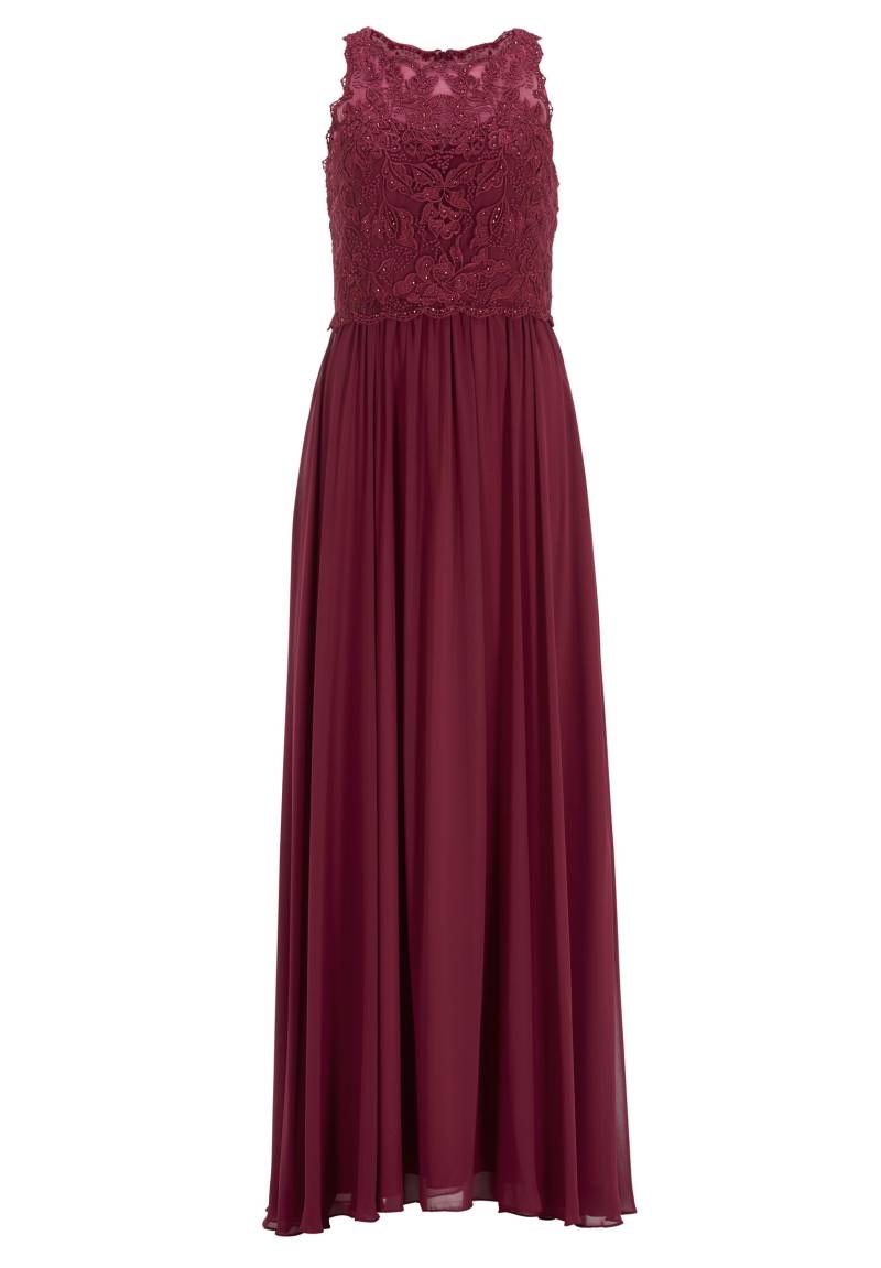 hey kyla - High-closed-Abendkleid mit floraler Spitze grape wine - Gr. - 32 von hey kyla