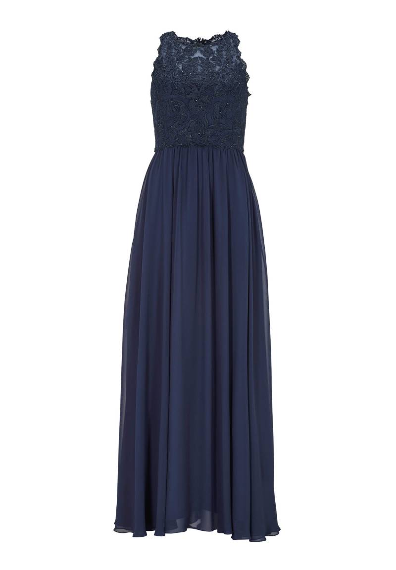 hey kyla - High-closed-Abendkleid mit floraler Spitze navy - Gr. - 44 von hey kyla