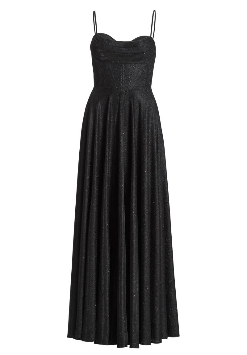 hey kyla - Schimmerndes Abendkleid mit Drapierung black - Gr. - 32 von hey kyla