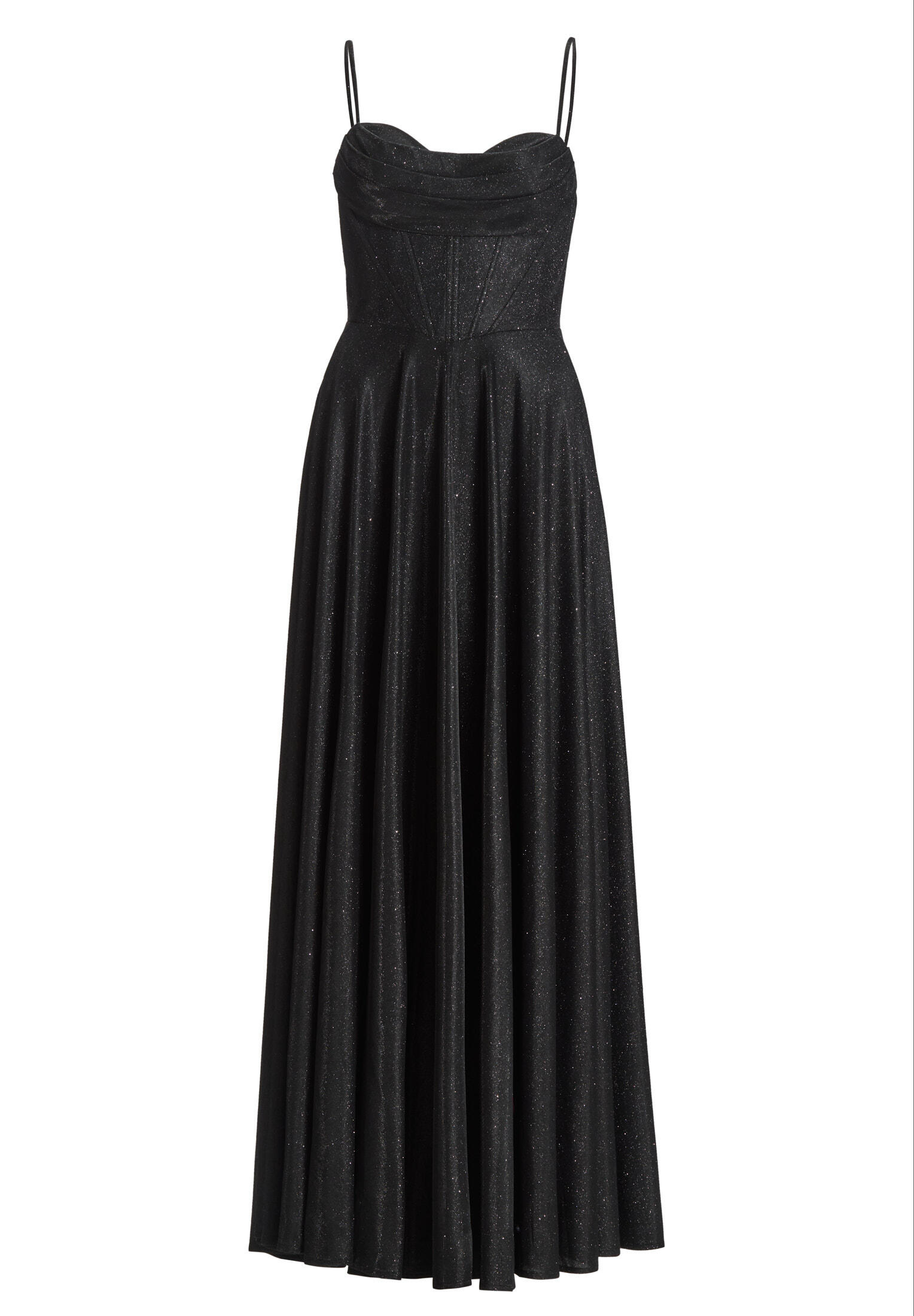 hey kyla - Schimmerndes Abendkleid mit Drapierung black - Gr. - 34 von hey kyla