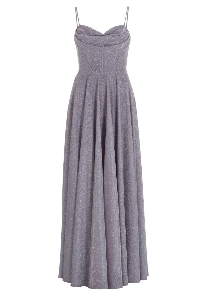 hey kyla - Schimmerndes Abendkleid mit Drapierung misty violet - Gr. - 36 von hey kyla