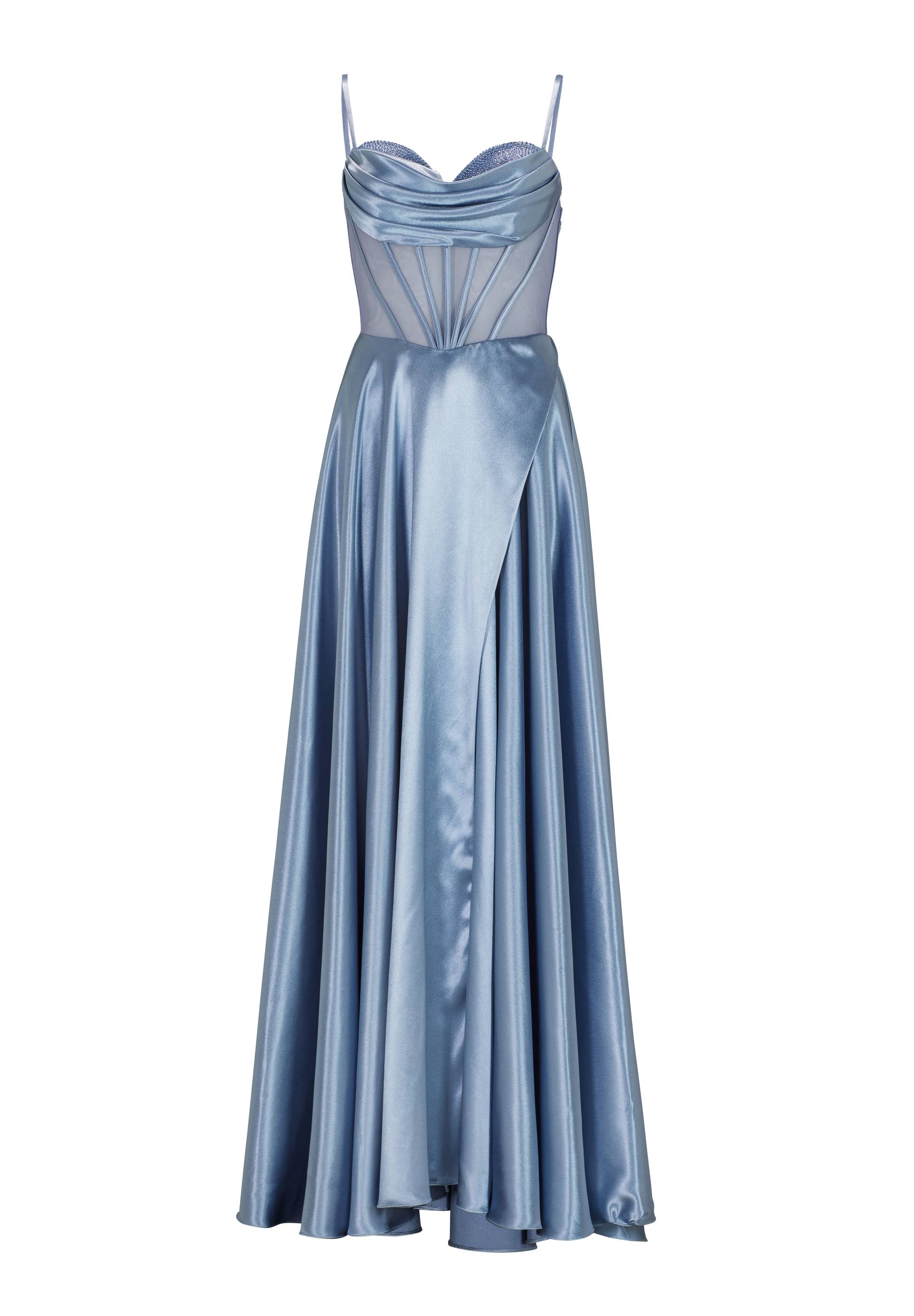 hey kyla - See-through-Corsagenkleid mit Ziersteinen sky blue - Gr. - 44 von hey kyla