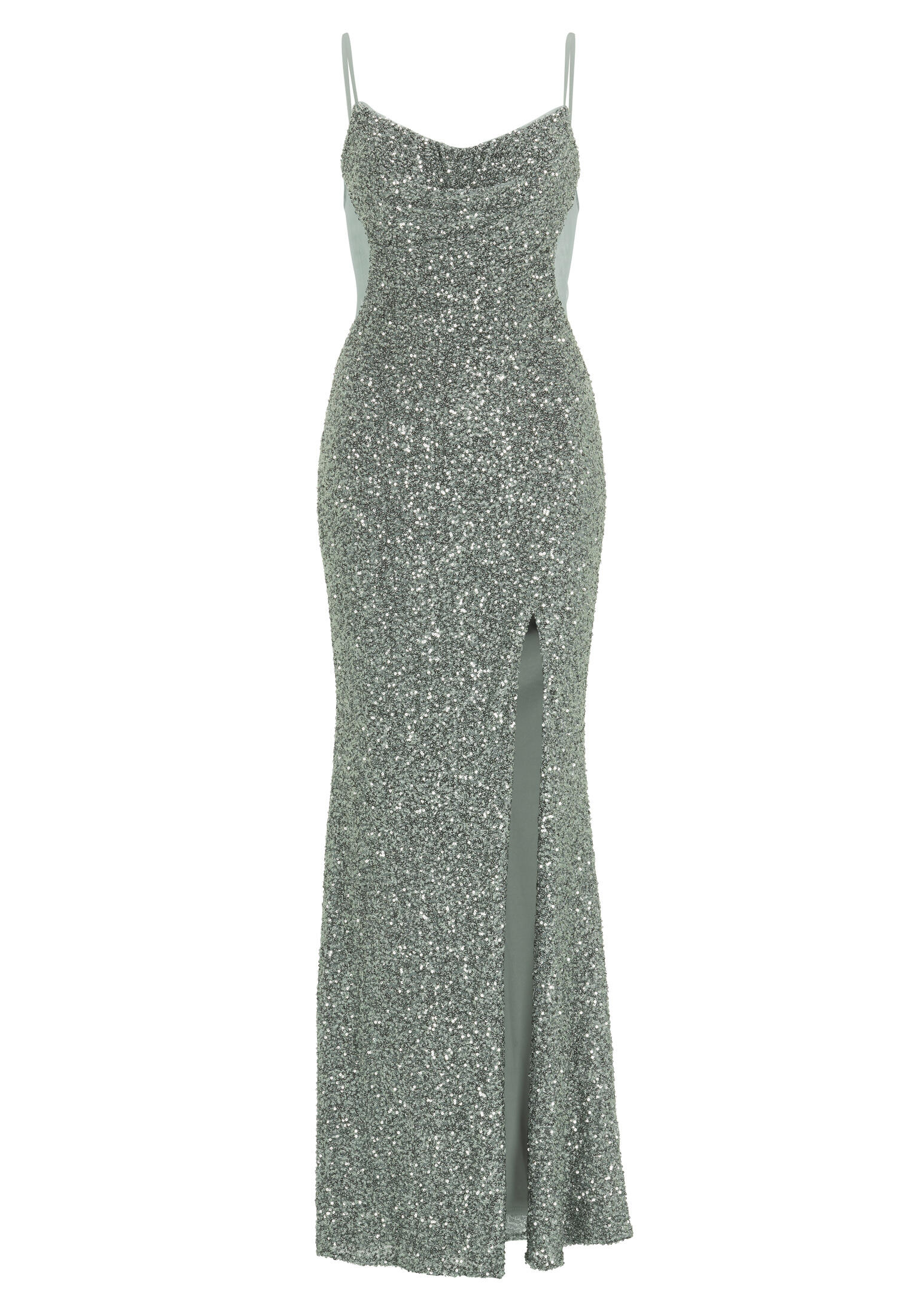 hey kyla - Slipdress mit transparenter Rückenpartie mint ice - Gr. - 40 von hey kyla