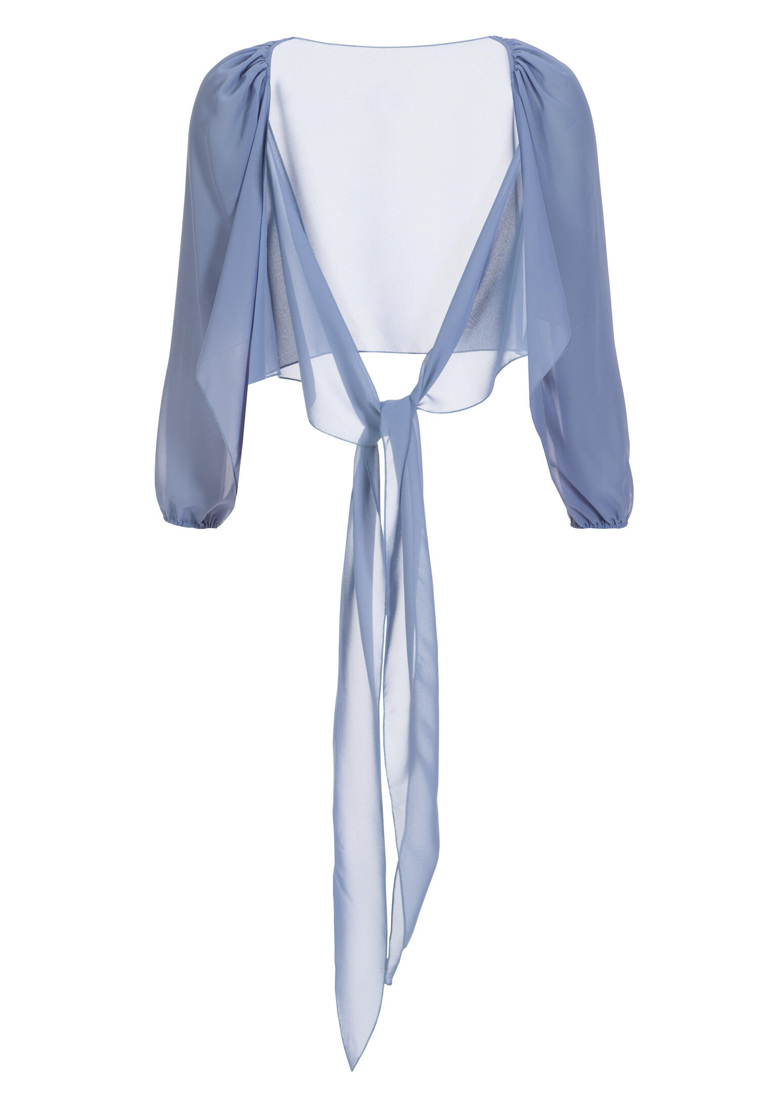 hey kyla - Wickelbolero mit langen Ärmeln blue crocus - Gr. - L von hey kyla