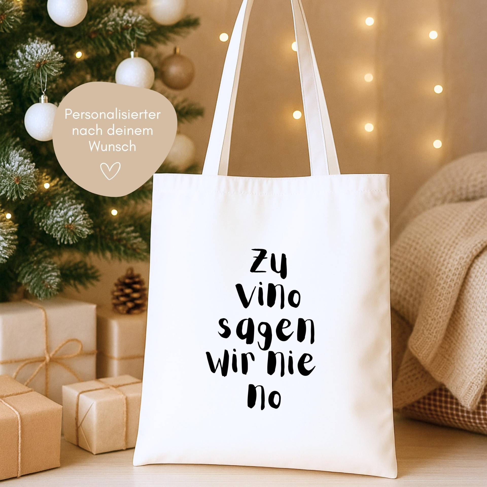 Geschenkbeutel Weihnachten Personalisiert | Stofftasche Mit Namen Weihnachts Tasche Xmas Bag Geschenkidee Weihnachtsbeutel von heyloulala