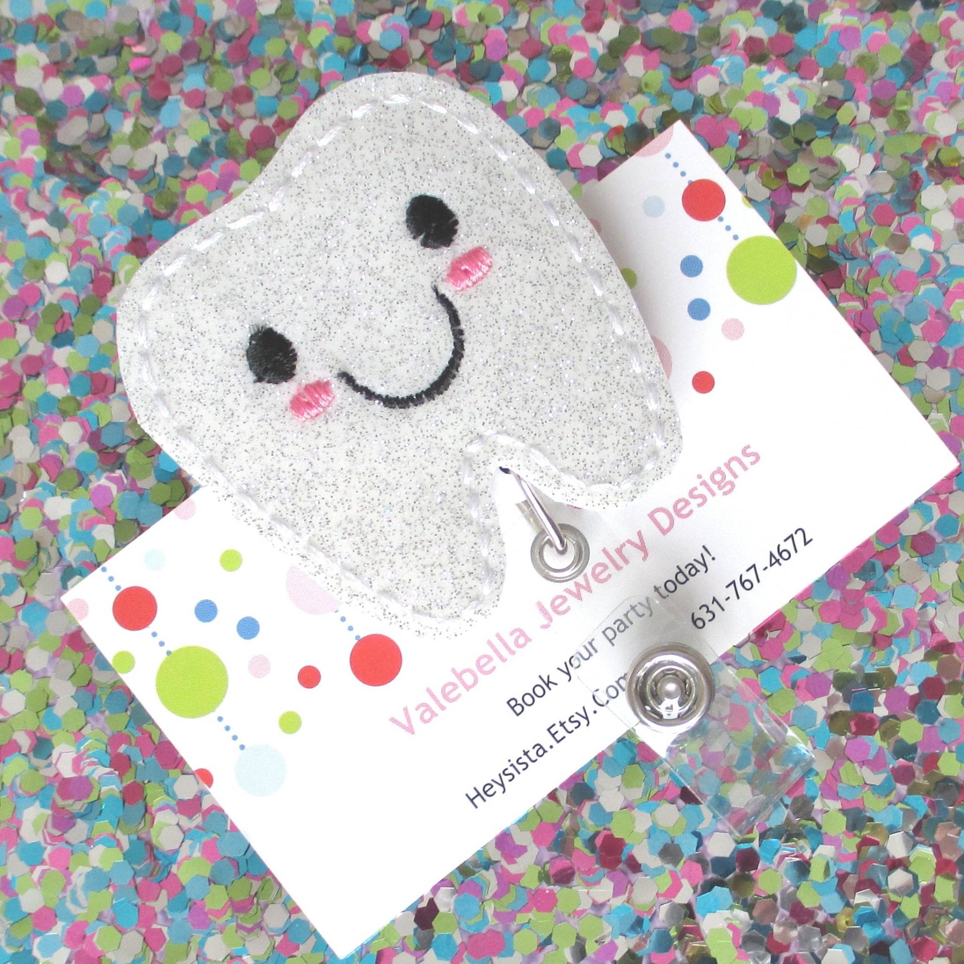 Ausweisrolle, Zahn, Id Einziehbare Schnur, Halter, Namensschild, Schlüsselband, Zahnarzt, Hygieniker, Arzt, Krankenschwester, Geschenkidee von heysista