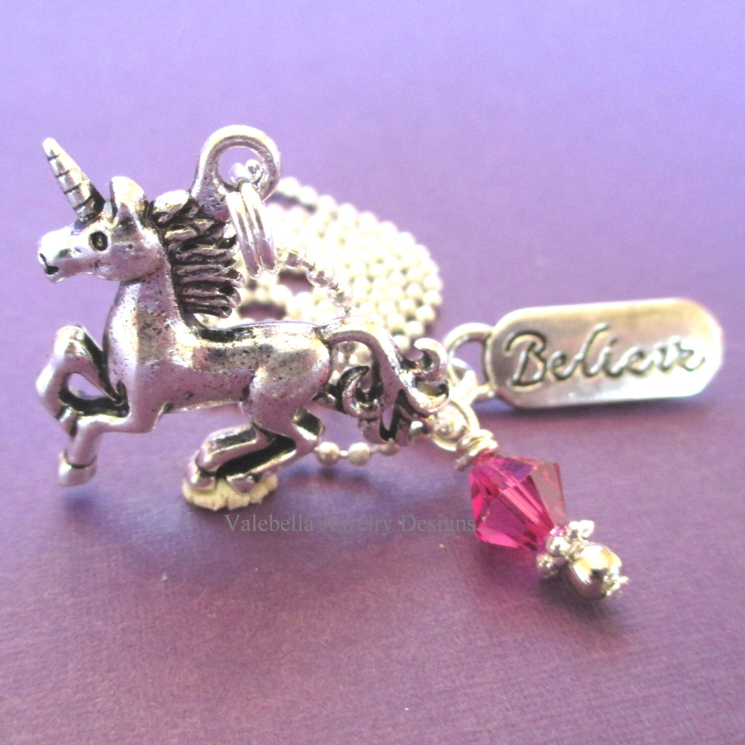 Halskette, 3D, Magisch, Einhorn Kette, Glaube Fabelwesen, Bettelkette, Mädchenschmuck, Einhornschmuck, Einhorngeschenk von heysista