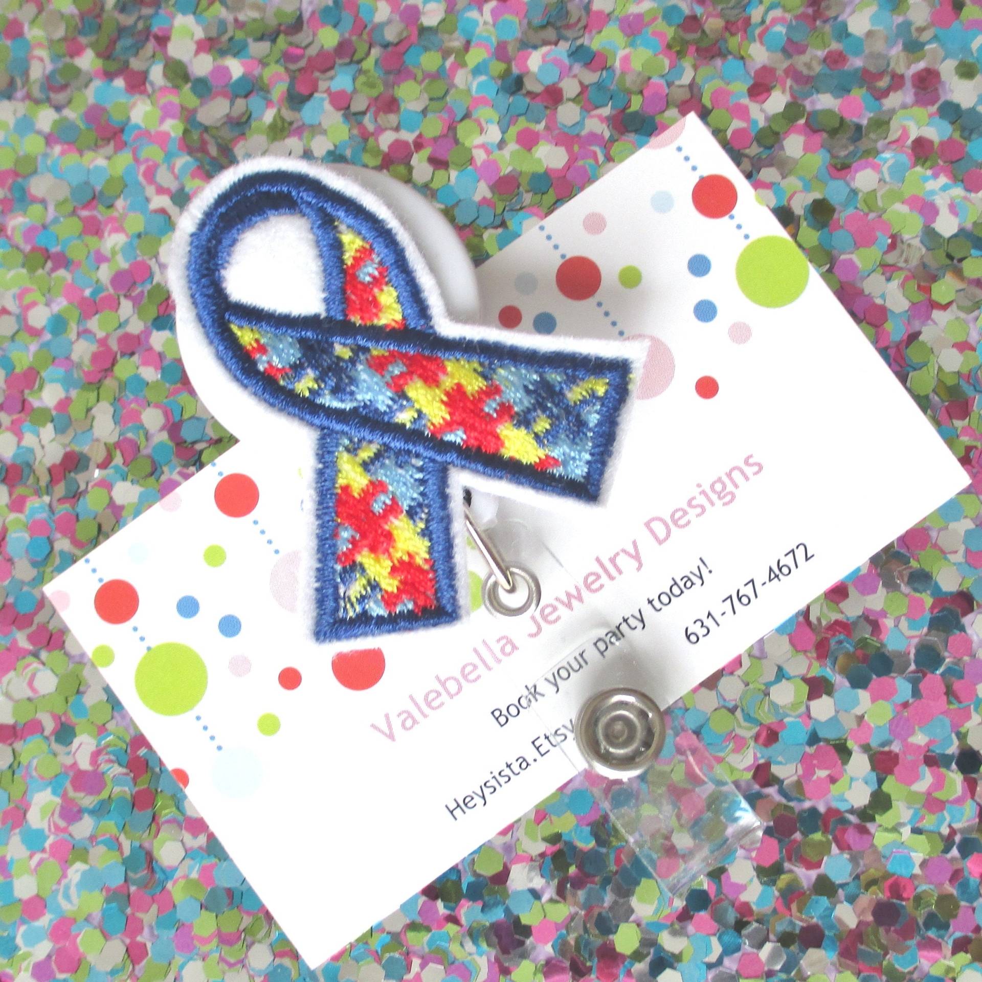 Id Ausweisrolle, Autismus Bewusstsein, Puzzle, Band, Wirbel, Einziehbare Schnur, Lehrer, Beruf, Körperlich, Logopäde, Therapeut von heysista