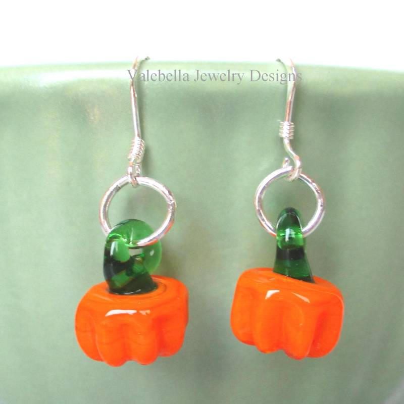 Kürbis Ohrringe, Halloween 3D Silber Baumeln Thanksgiving Schmuck, Schmuck von heysista