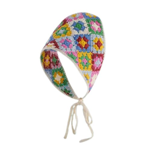 Vintage-Haarband für Damen, Blumenmuster, elastisch, für Camping, Reisen, Fotografieren, Haar-Accessoires, Häkelhaarband für Damen, handgefertigt, gehäkelt, mit niedlichem Muster von hgnxa