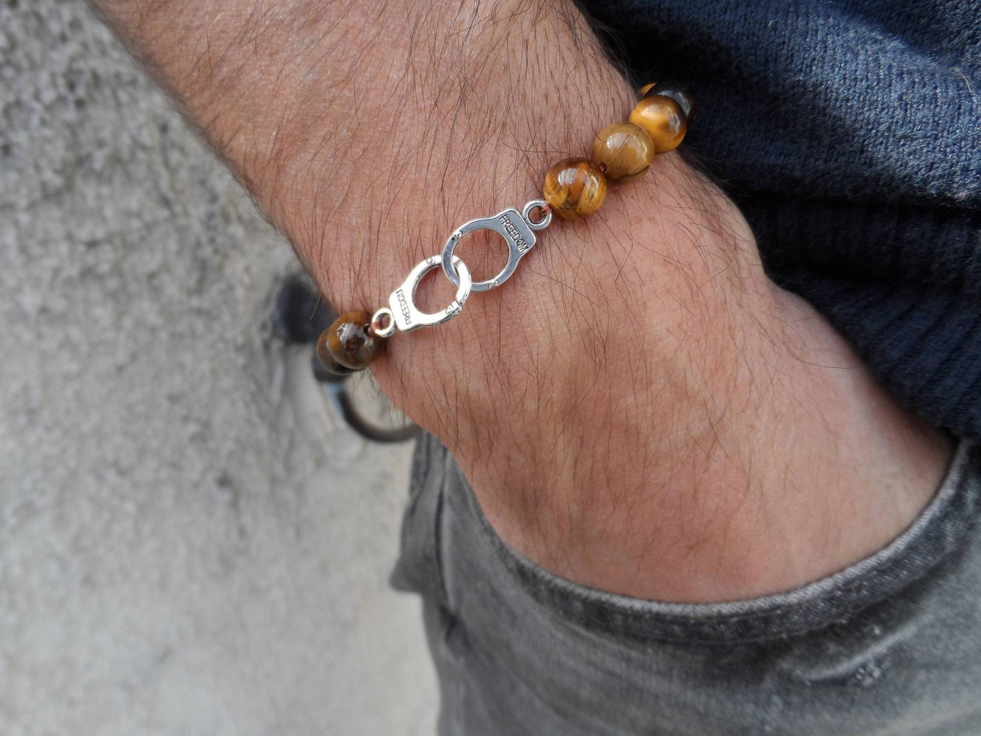 Tigerauge-steinarmband/Charm Tigerauge-steinarmband/Charm von hhippocampe