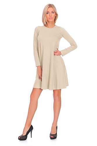 hi!mom Damen Kleid Braun Cappuccino Gr. 44, Beige von hi!mom