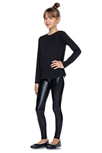 hi!mom Latex-Leggings für Mädchen glänzend Wet-Look Kinderhose Lederimitat Kinder Mädchen Latex Oberschenkelhose Metallic Hose in Trendigen Farben Leggings Voller Länge Bunte Hosen 2-13 Jahre von hi!mom