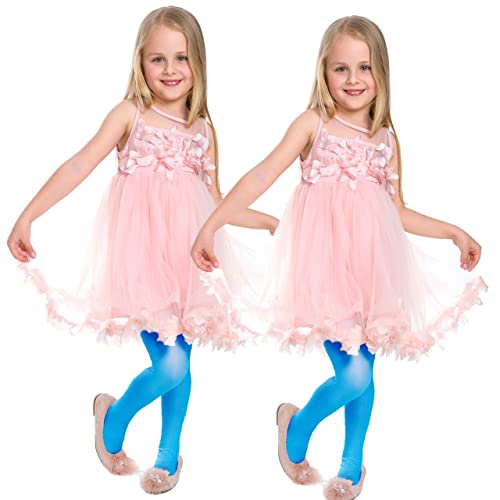 hi!mom Mädchen Einfarbige Mikrofaser Blickdichte Strumpfhose 50 DEN Kinder Weiche Schuluniform Strumpfhose Denim/Denim5/6 Jahre ZUZA von hi!mom