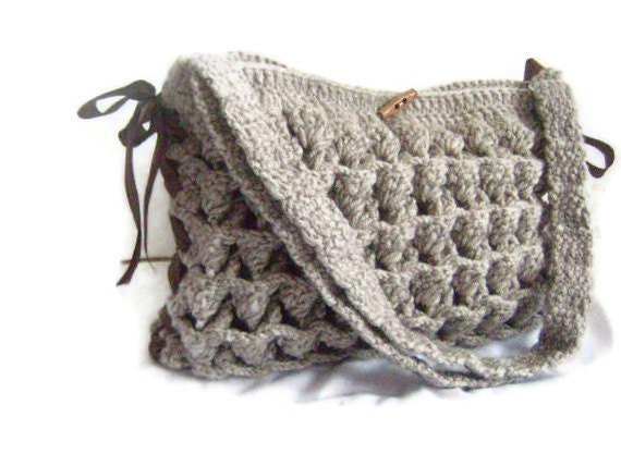 Häkeln Sie Handtaschen Taschen Geldbörsen-Häkeln Beige Schultertasche.. Geschenk Für Mom.mom, Mütter. Muttertagsgeschenk von hibbe