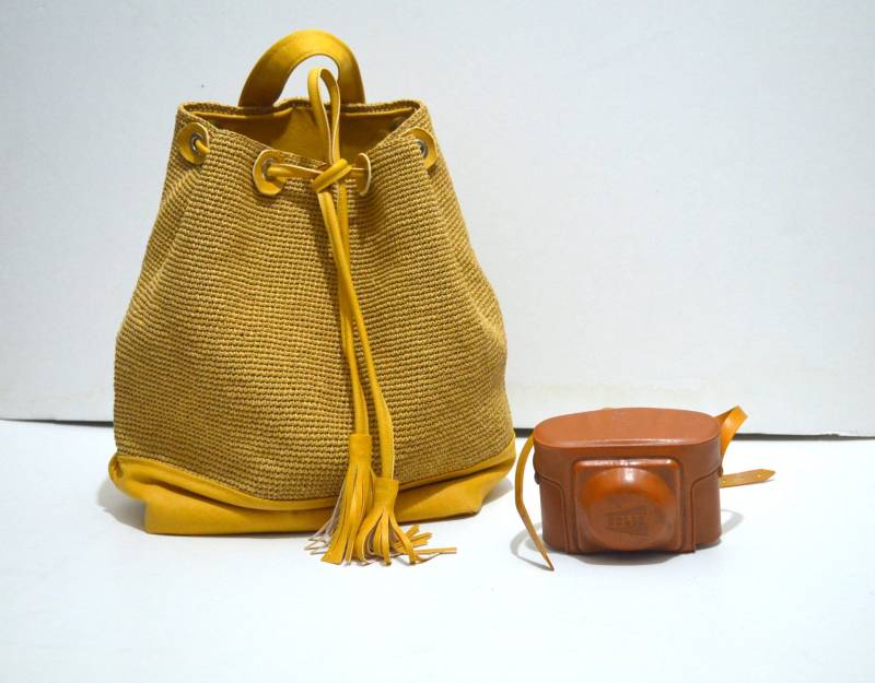 Handgemachter Strohrucksack, Gehäkelte Strandtasche, Natürliche Raffia Bucket Bag, Schilf Field Frauen Korbtasche, Boho Crossbody Tasche, Geschenk von hibbe