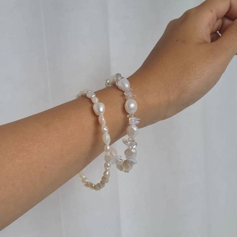 Perlenarmbänder | 2 Stk. Set Layered Armband von hibiscusmeisje