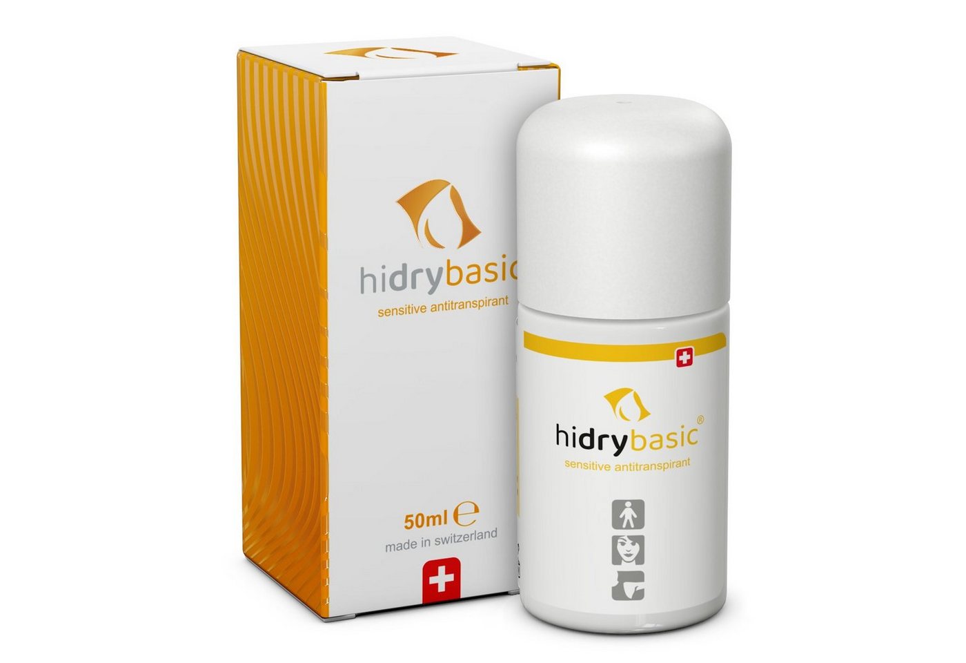 hidry Deo-Creme hidry®basic Antitranspirant 50 ml, flüssig, schweißhemmend, geruchsreduzierend von hidry