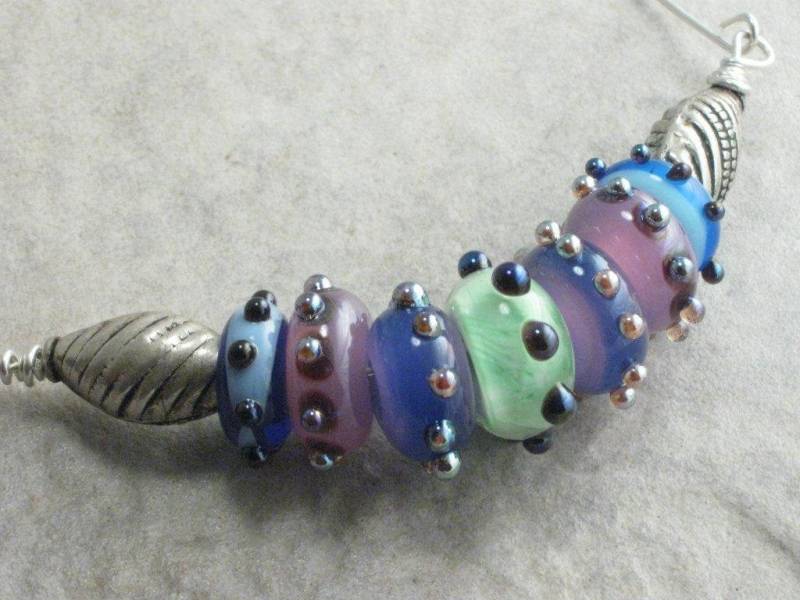 Dancing in The Sun - Lampwork Und Sterling Silber Halskette von highwaterstudios