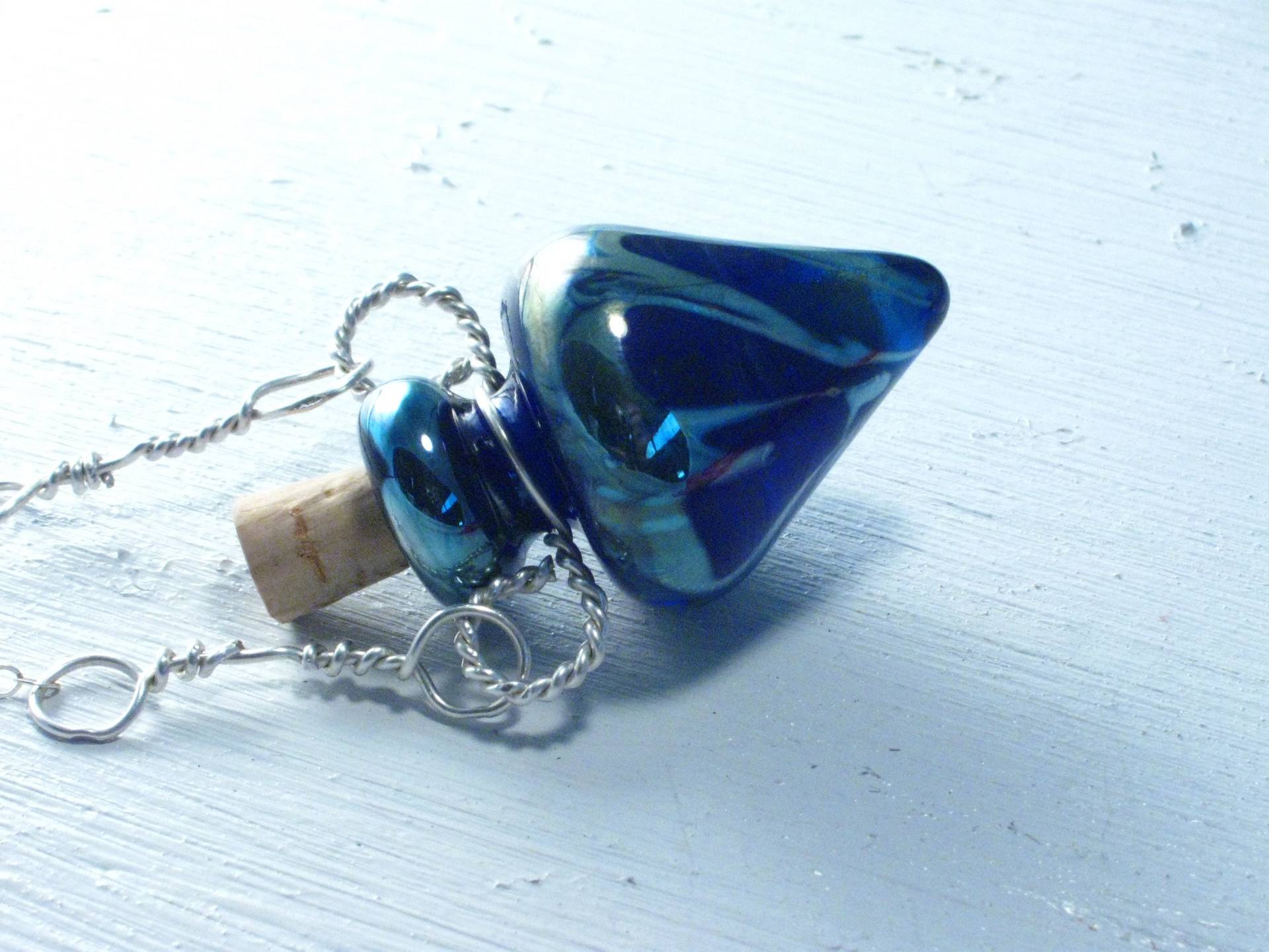 Elementar Wasser - Lampwork Gift Flasche Halskette Elementar Wasser - Lampwork Gift Flasche Halskette von highwaterstudios