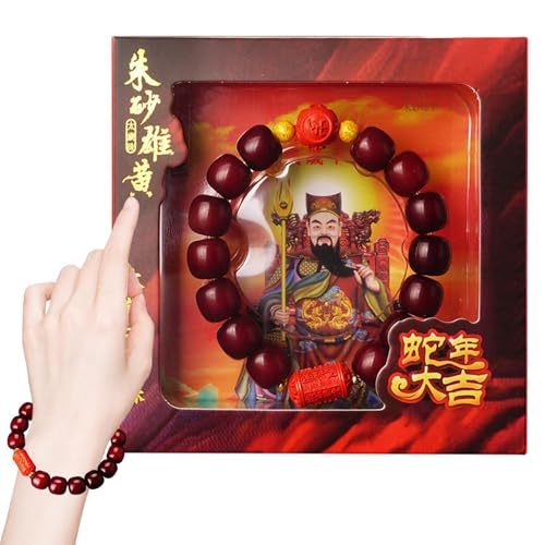 Glücksarmband, Feng Shui Armband für Frauen,Rotes Zinnoberarmband mit chinesischem Bodhi-Schmuck - Chinesischer, Fengshui-Armband für Reichtum und Glück für Geburtstag oder Festival Glücksarmband, Feng Shui Armband für Frauen,Rotes Zinnoberarmband mit chinesischem Bodhi-Schmuck - Chinesischer, Fengshui-Armband für Reichtum und Glück für Geburtstag oder Festival von higyee