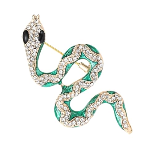 Grüne Schlangenbrosche, Schlangenbrosche für Frauen - Grüne Emaille Schlangenbrosche Strass Schlangennadel | Kristall-Schmuck-Accessoires, kreative modische Damen-Brosche für Damen Grüne Schlangenbrosche, Schlangenbrosche für Frauen - Grüne Emaille Schlangenbrosche Strass Schlangennadel | Kristall-Schmuck-Accessoires, kreative modische Damen-Brosche für Damen von higyee
