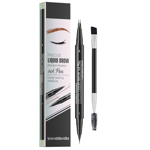 Natürlicher Augenbrauenstift – Microblading Augenbrauenstift Mit Pinsel | Wasserfester, Langlebiger Augenbrauenstift Mit 2 Gabelspitzen | Natürlicher Augenbrauen-Make-up-Stift Für Frauen (02#) von higyee