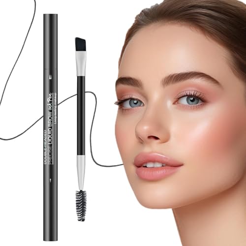 Natürlicher Augenbrauenstift – Microblading Augenbrauenstift Mit Pinsel | Wasserfester, Langlebiger Augenbrauenstift Mit 2 Gabelspitzen | Natürlicher Augenbrauen-Make-up-Stift Für Frauen (03#) von higyee