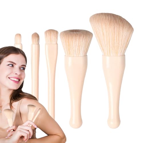 Reisegröße Makeup Pinsel,Reise-Lippen- Und Lidschattenpinsel - Hochwertiges Tragbares Kosmetikset Für Teint Lippen Rouge Abdeckstifte Puder von higyee
