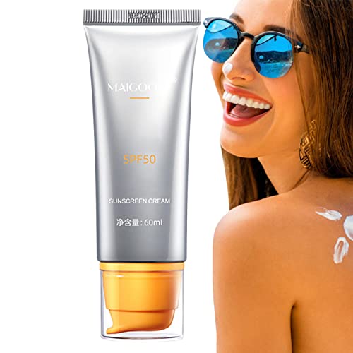 Sonnencreme | Sichere, natürliche Sonnencreme für Männer und Frauen,60 ml geruchloser und ölfreier UVA/UVB-Sonnenschutz für die meisten Hauttypen und Hauttöne Higyee von higyee