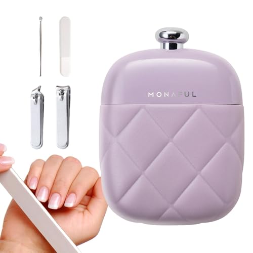 Tragbares Nagelknipser- und Beauty-Tool-Set, Edelstahl-Maniküre-Set | Professionelles Maniküre-Set - Professionelles 4-in-1-Reiseset mit Etui, Damen-Pflegeset aus Edelstahl für Reisen oder Tragbares Nagelknipser- und Beauty-Tool-Set, Edelstahl-Maniküre-Set | Professionelles Maniküre-Set - Professionelles 4-in-1-Reiseset mit Etui, Damen-Pflegeset aus Edelstahl für Reisen oder von higyee