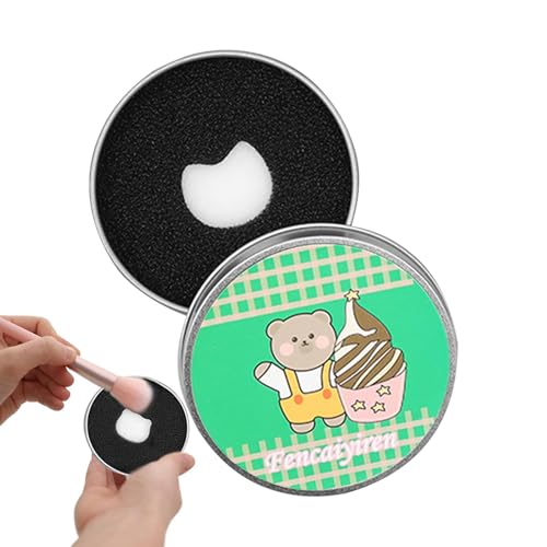 Trockener Make-up-Pinselreiniger, zum Entfernen von Pinselfarbe | Lidschatten- oder Rouge-Farbentfernungsschwamm,Tragbarer Make-up-Pinselreiniger zur Verkürzung der Trocknungszeit Trockener Make-up-Pinselreiniger, zum Entfernen von Pinselfarbe | Lidschatten- oder Rouge-Farbentfernungsschwamm,Tragbarer Make-up-Pinselreiniger zur Verkürzung der Trocknungszeit von higyee