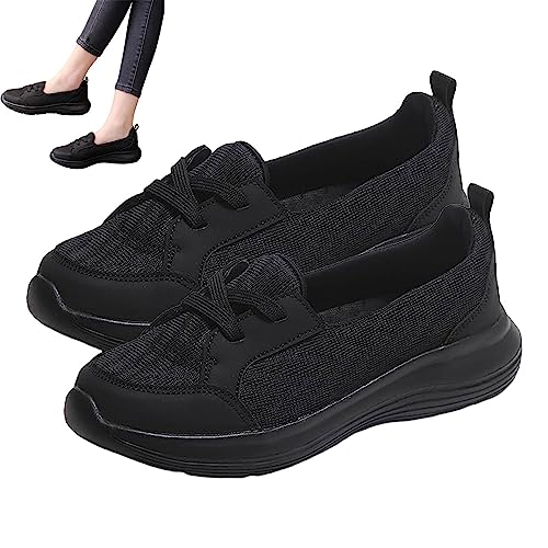 higyee Orthopädische Wanderschuhe für Damen | Mesh-Schuhe mit Fußgewölbeunterstützung - Leichte Slip-On-Schuhe für Arbeit, Unterhaltung, Freizeit, Spaziergang von higyee