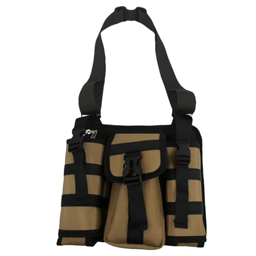 higyee Sport-Schultertasche, Wasserflaschentasche,Sport-Workout-Rucksack mit Mehreren Taschen | Reise-Wander-Umhängetasche mit Karabinern zum Radfahren, Spazierengehen, Joggen von higyee