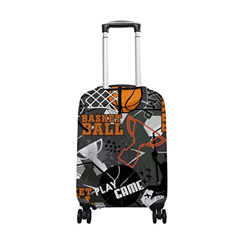 hihihihihihihihi Gepäckabdeckung, Spandex, Reiseschutz, Dinosaurier, Skelett, Grunge, Jungen, waschbar, Größe S, 45,7 - 50,8 cm, Grunge Sport Basketball Modern Boys, XL von hihihihihihihihi