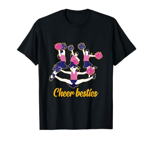 Cheer besties Cheerleader Mädchen Frauen lustig T-Shirt Cheer besties Cheerleader Mädchen Frauen lustig T-Shirt von hilarious funny Gifts for Cheeleader and more