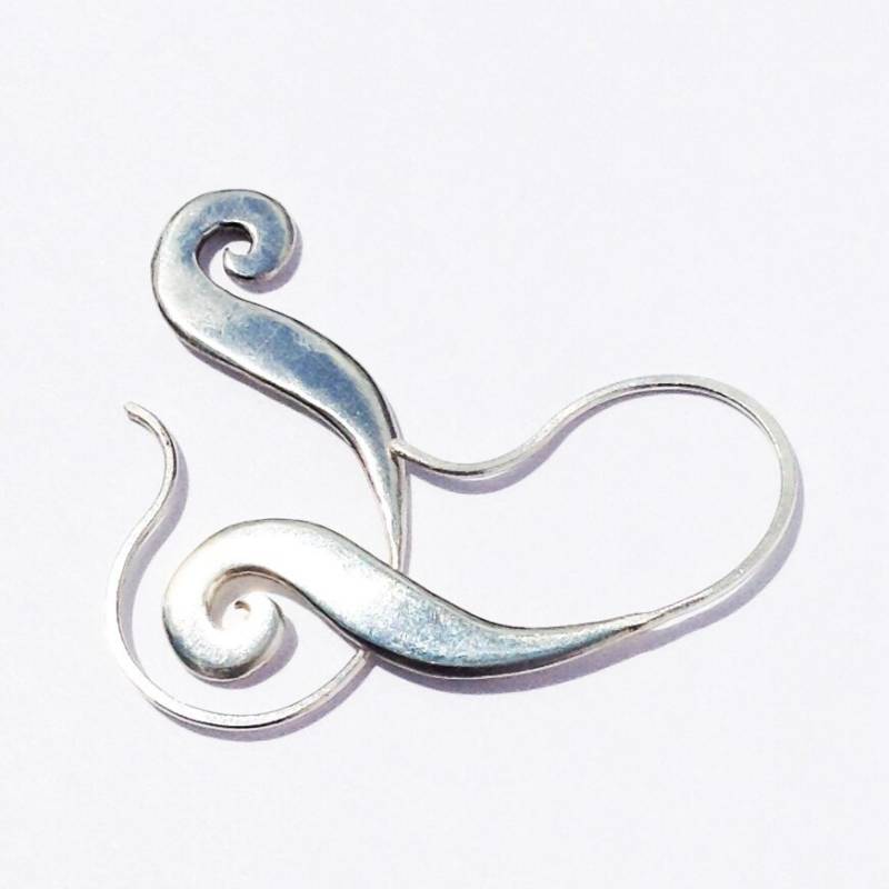 Silber Farn Ohrringe | Massive Sterling Tropfen Lange Blatt-Ohrringe Silber Farn Ohrringe | Massive Sterling Tropfen Lange Blatt-Ohrringe von hilomilo