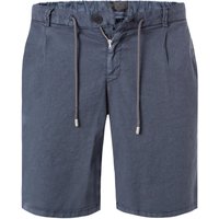 HILTL Herren Bermudashorts blau Leinen Slim Fit von hiltl