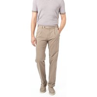 HILTL Herren Bundfaltenhose beige Baumwolle Classic Fit von hiltl