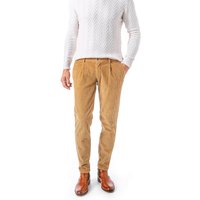 HILTL Herren Bundfaltenhose beige Cord Slim Fit von hiltl