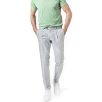 HILTL Herren Bundfaltenhose grau Schurwolle meliert Slim Fit von hiltl