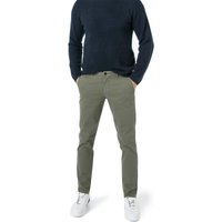 HILTL Herren Chino grün Baumwolle Slim Fit von hiltl