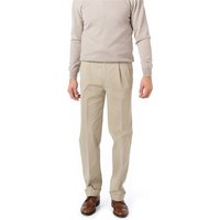 HILTL Herren Bundfaltenhose beige Baumwolle von hiltl