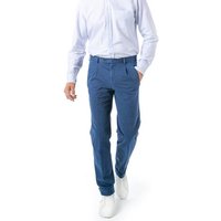 HILTL Herren Bundfaltenhose blau Baumwolle von hiltl