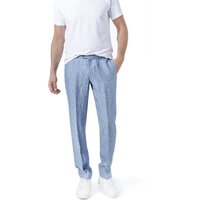 HILTL Herren Hose blau Leinen von hiltl