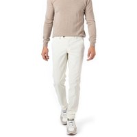 HILTL Herren Hose weiß Mikrofaser Slim Fit von hiltl